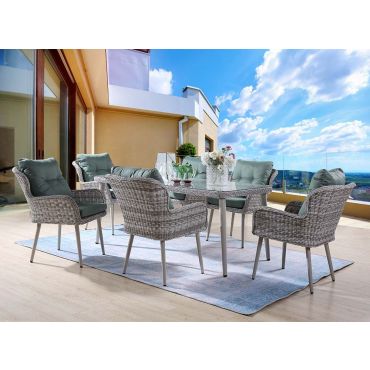 Lincoln Outdoor 7-Piece Dining Table Set