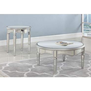 Lindberg Round Mirrored Coffee Table