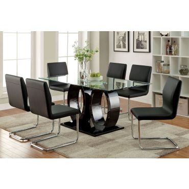 Lodia Black Lacquer Modern Table Set