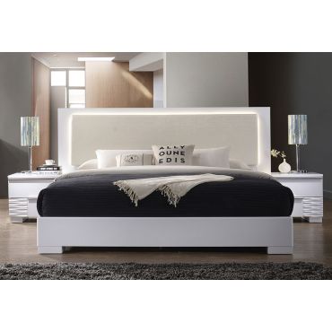 London Modern Platform Bed With Lights