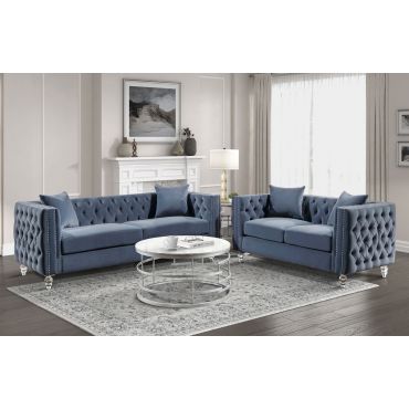 Lorimar Tufted Velvet Sofa Set