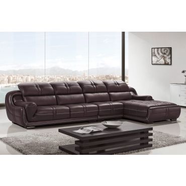 Lotus Modern Sectional Top Grain Leather