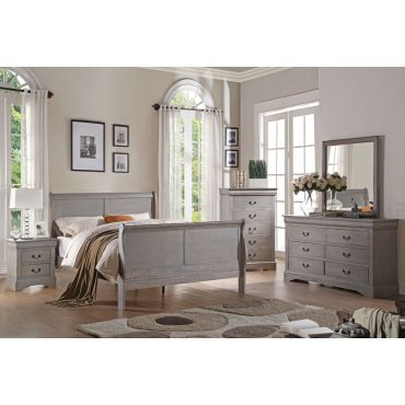 Louis Philippe Antique Grey Bedroom Furniture