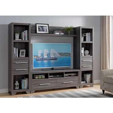 Lowell Rustic Grey Entertainment Center
