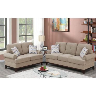 Luca Camel Chenille Living Room Set