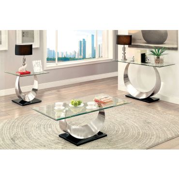 Lucy Modern Glass Top Coffee Table