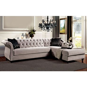 Luka Classic Tufted Fabric Sectional