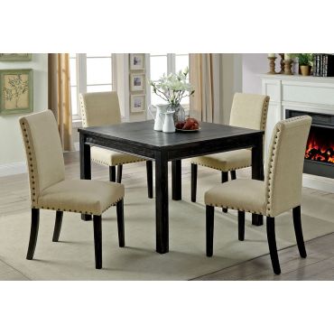 Luke Rustic Black Finish Table Set