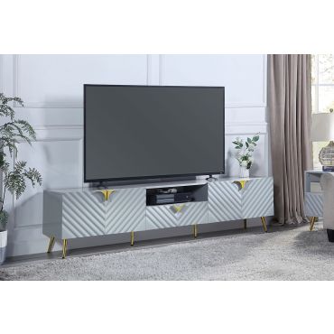 Luxor Grey Lacquer TV Stand