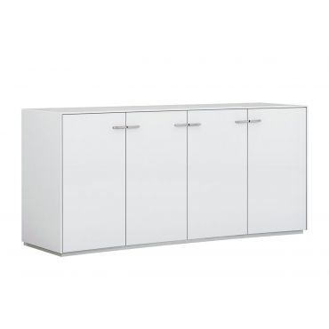 Madlen Server Cabinet White Lacquer Finish