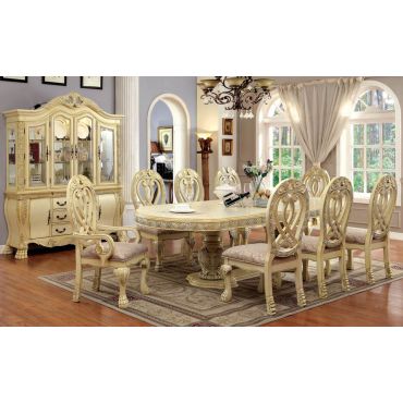 Majesta Antique White Dining Set