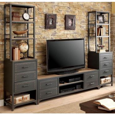 Malloy Industrial Style Media Center