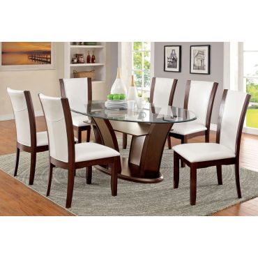 Manhattan Oval Glass Top Table Set