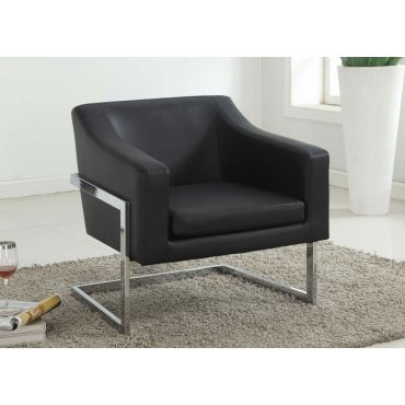 Manny Contemporary Black Accent Chair