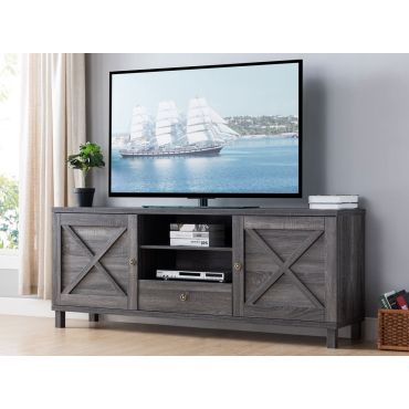 Manzu Industrial Style TV Stand Rustic Grey