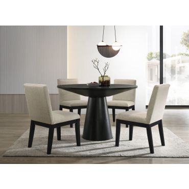 Rune Round Dining Table Black Finish