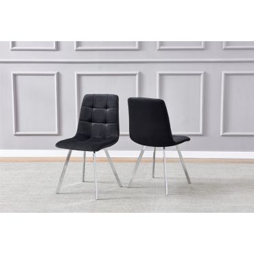 Marlee Black Velvet Dining Chairs