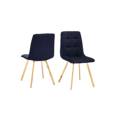 Marlee Black Velvet Gold Dining Chairs