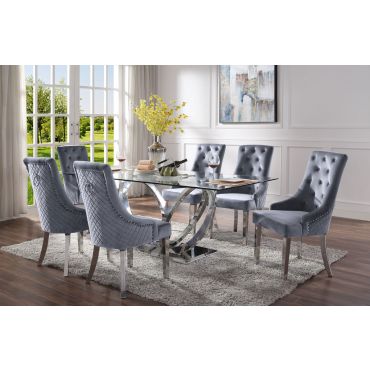 Marlen Modern Glass Top Dining Table