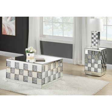 Marseille Square Mirrored Coffee Table Set