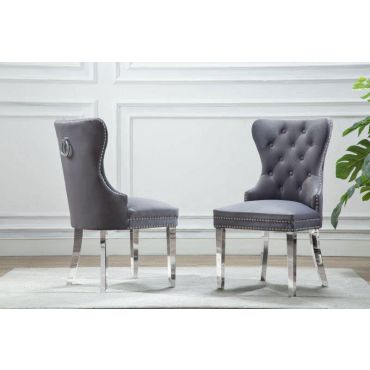 Marshall Gray Velvet Chair