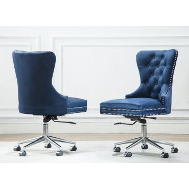 Marshall Blue Velvet Office Chair
