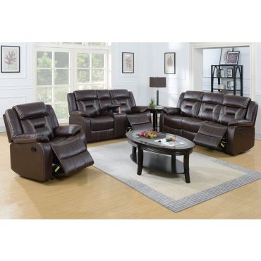 Martin Espresso Leather Recliner Sofa