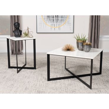 Maxine Marble Top Coffee Table Set