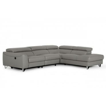 Metz Grey Power Recliner Sectional