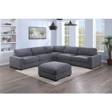 Micah Grey Corduroy Modular Sectional