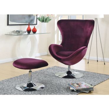 Midori Purple Fabric Accent Chair Set