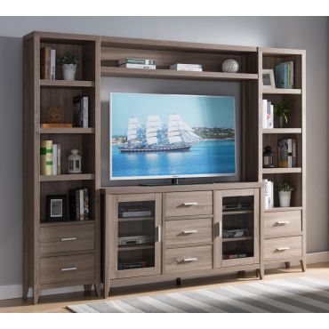 Millie Rustic Taupe Entertainment Center