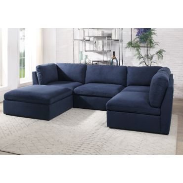 Milo Navy Blue Modular Sectional Set