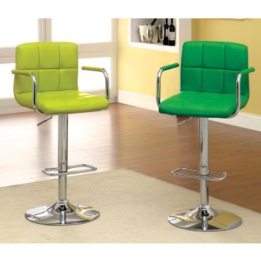 Modern Green Leather Bar Stool BS 3120