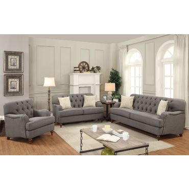 Monaco Grey Fabric Living Room Sofa