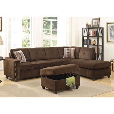 Morey Velvet Sectional Sofa