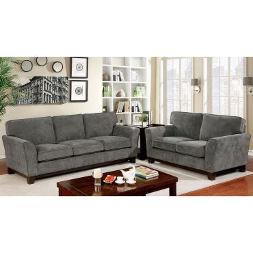 Mulsane Grey Chenille Fabric Sofa