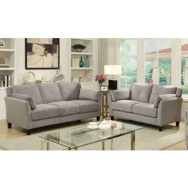 Myra Grey Velvet Sofa Collection