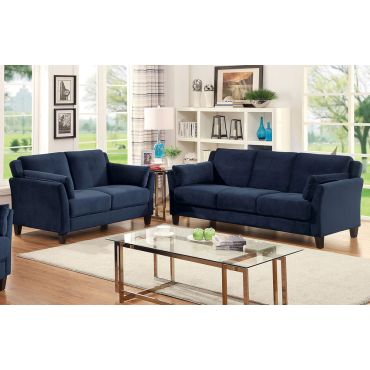 Myra Navy Velvet Living Room