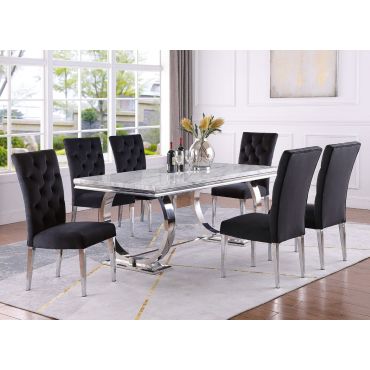 Naple Modern Faux Marble Dining Table