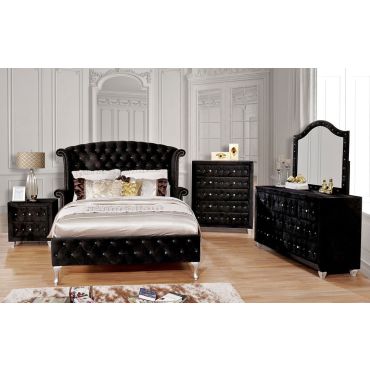 New York Bedroom Black Velvet