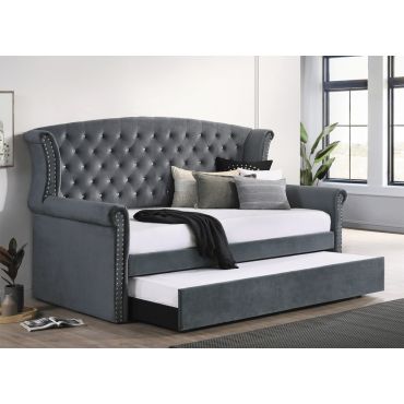 New York Grey Daybed With Trundle