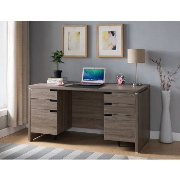 Nolan Rustic Taupe Office Desk