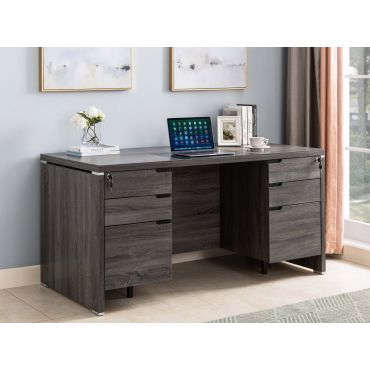 Nolan Office Desk With File Cabinets