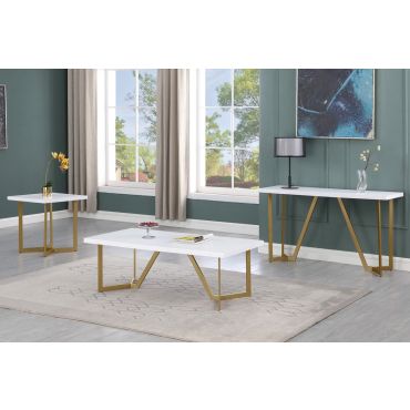 Odin White Top Coffee Table Set