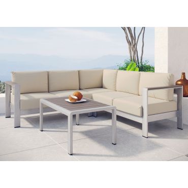 Omnia Beige Outdoor Sectional Set