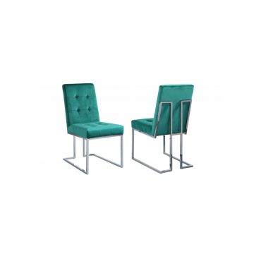 Orchid Green Velvet Dining Chairs