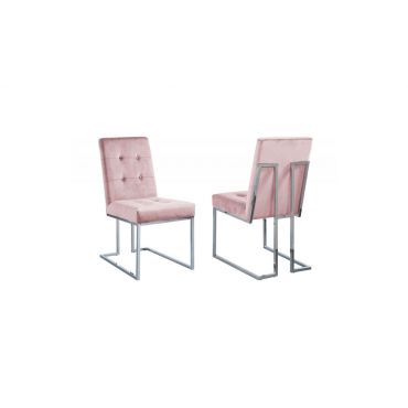 Orchid Pink Velvet Dining Chairs