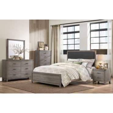 Otis Weathered Grey Finish Bed