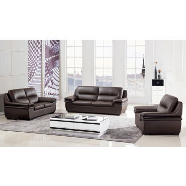 Panda Black Genuine Leather Sofa